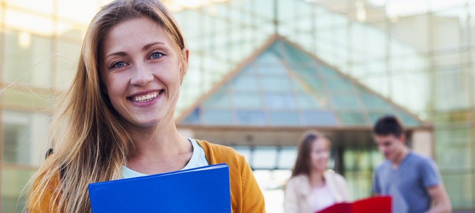 female student smiling